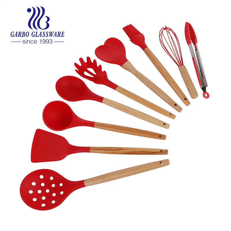 Manufacture 12 Pieces Colorful Silicone Kitchen Accessories Tools Set Cooking Tools Sets Kitchen Utensils Cookware