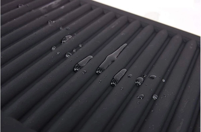 Heat Resistant Silicone Rubber Trivet Mat Counter Mat Custom Logo Dish Drying Mat