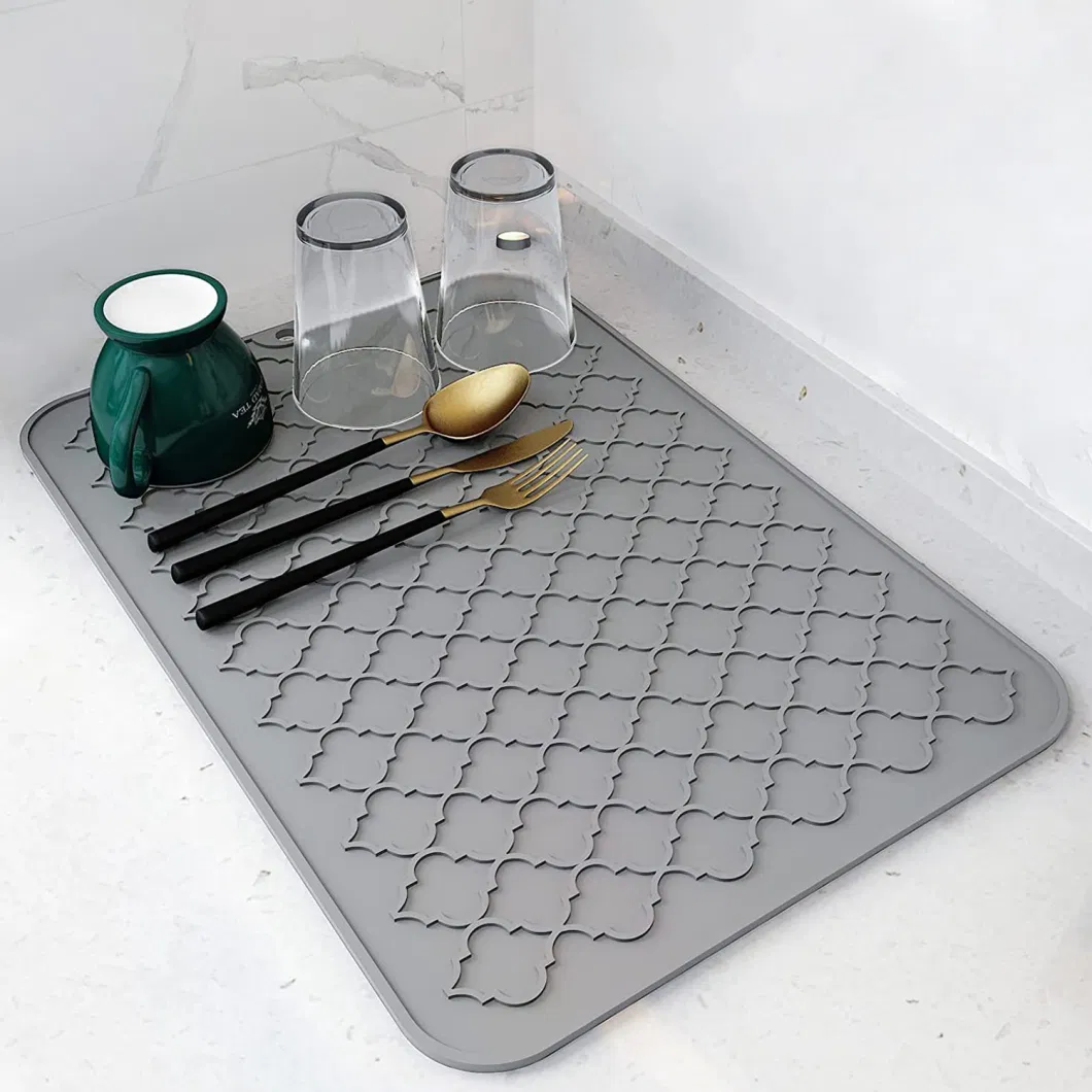 Silicone Draining Pad Non-Slip Silicon Trivet Drying Mat