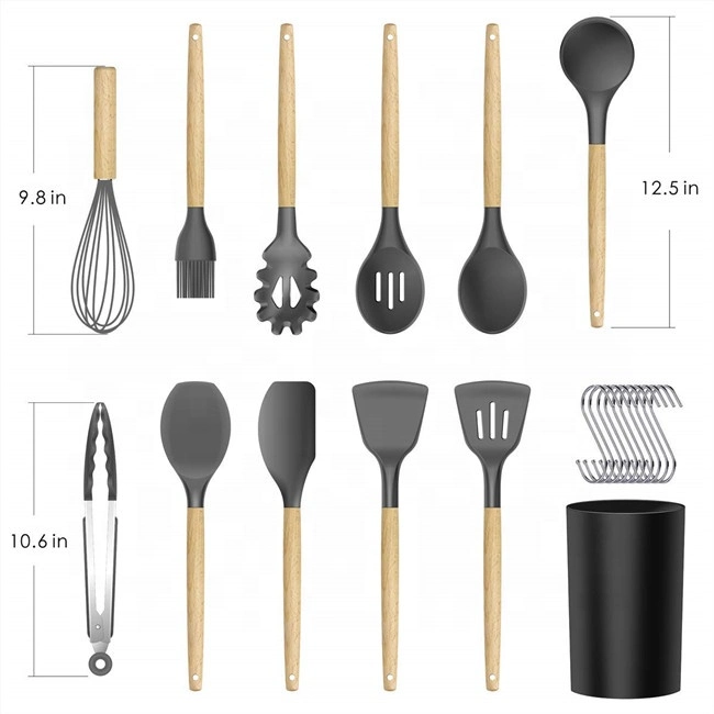 High Temperature Resistance Silicon Kitchenware Accessories 11PCS Set